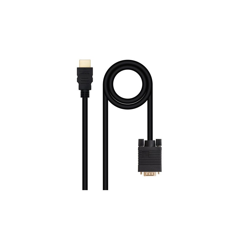 Nanocable Cable Conversor HDMI a VGA, 1.8 m, Negro