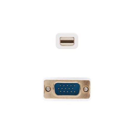 Nanocable Cable conversor Mini DP a VGA, Mini DP/M - VGA/M, Blanco, 3.0 M