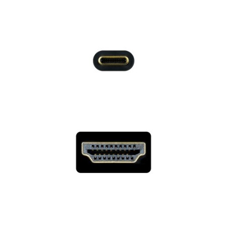 Nanocable Cable Conversor USB-C a HDMI 1.4 4K@30Hz, Color Negro, 5 m
