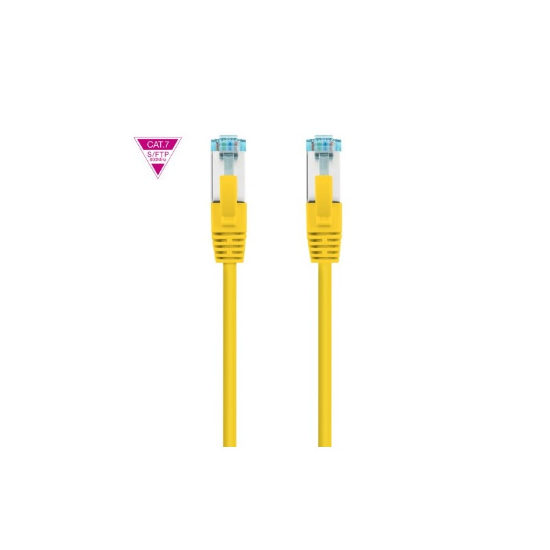 Nanocable Cable de Red Cat.7 600MHZ LSZH SFTP PIMF AWG26, Amarillo, 1 m