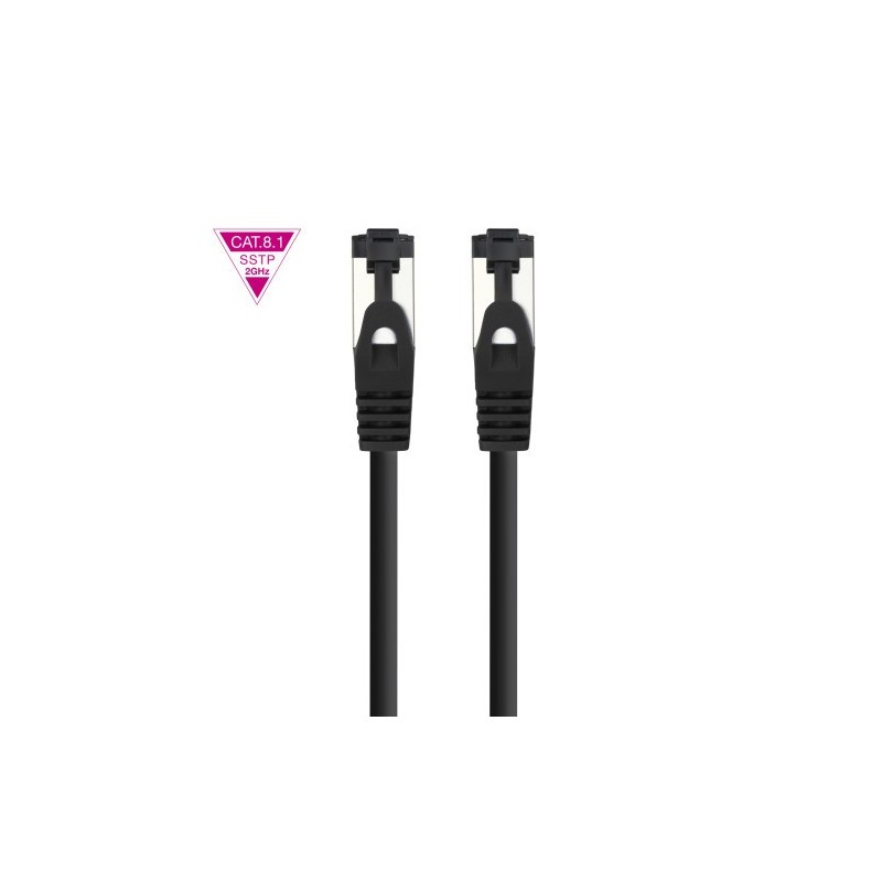 Nanocable Cable de Red Latiguillo Cat.8.1 2GHz LSZH SSTP AWG26, Negro, 3 m