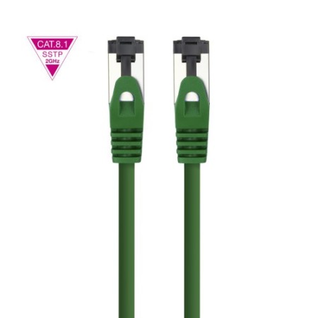 Nanocable Cable de Red Latiguillo Cat.8.1 2GHz LSZH SSTP AWG26, Verde, 25 cm