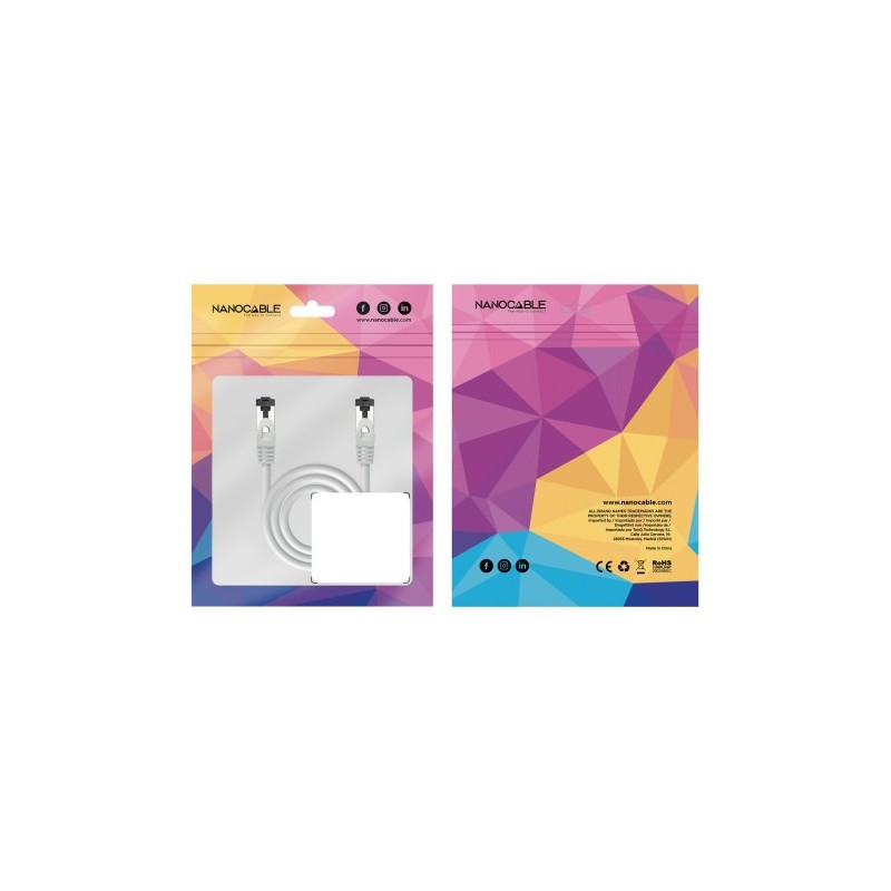 Nanocable Cable de Red Latiguillo Cat.8.1 2GHz LSZH SSTP AWG26, Gris, 15 m