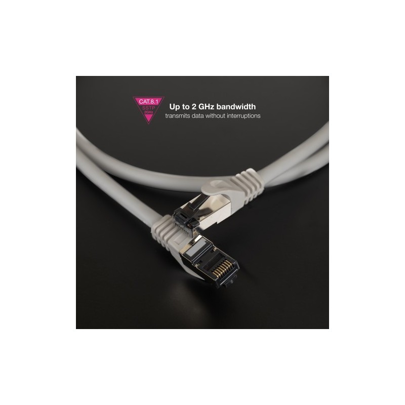 Nanocable Cable de Red Latiguillo Cat.8.1 2GHz LSZH SSTP AWG26, Gris, 2 m