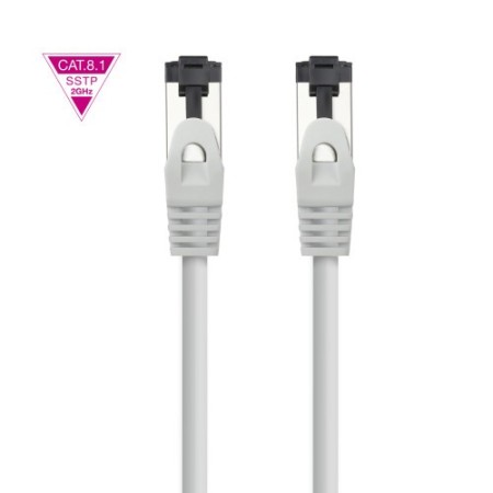 Nanocable Cable de Red Latiguillo Cat.8.1 2GHz LSZH SSTP AWG26, Gris, 3 m
