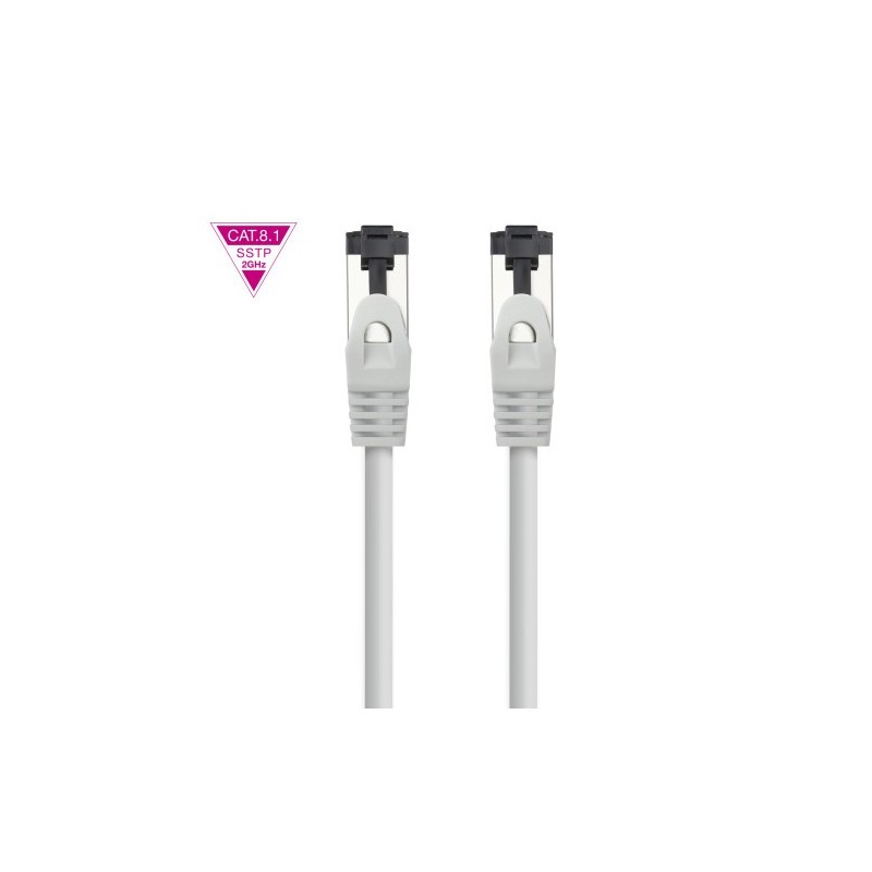 Nanocable Cable de Red Latiguillo Cat.8.1 2GHz LSZH SSTP AWG26, Gris, 3 m