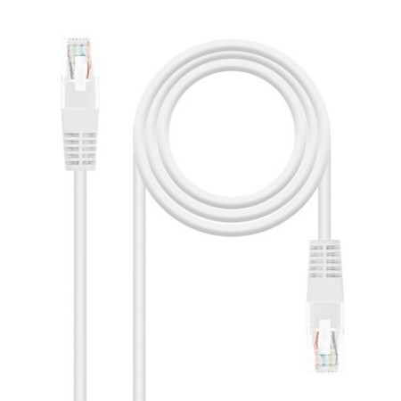 Nanocable Cable Red Latiguillo RJ45 CAT.6 UTP AWG24, Blanco, 25 cm