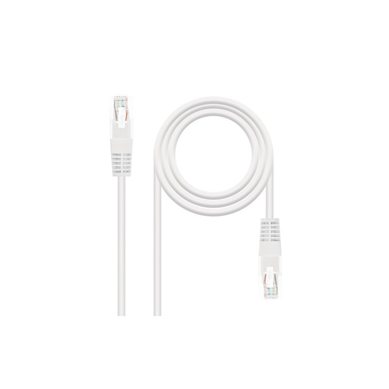 Nanocable Cable Red Latiguillo RJ45 CAT.6 UTP AWG24, Blanco, 25 cm