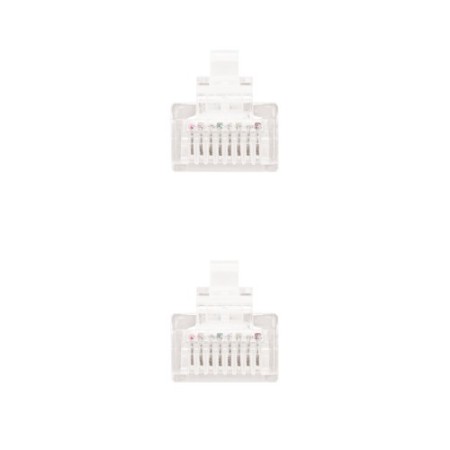 Nanocable Cable Red Latiguillo RJ45 CAT.6 UTP AWG24, Blanco, 25 cm