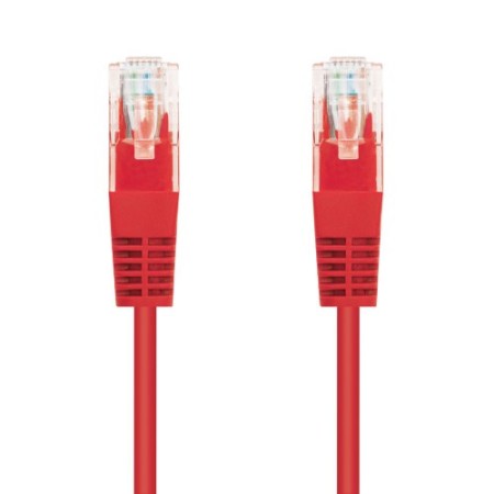 Nanocable Cable Red Latiguillo RJ45 CAT.6 UTP AWG24, Rojo, 25 cm