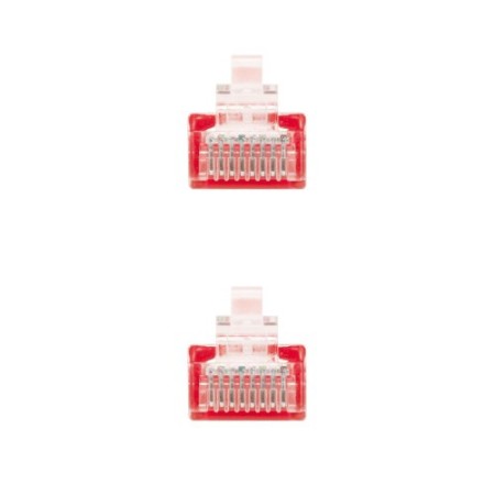 Nanocable Cable Red Latiguillo RJ45 CAT.6 UTP AWG24, Rojo, 25 cm