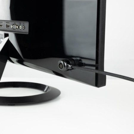 TooQ Cable de Seguridad con Llave para Portátiles 1.5 metros, Gris Oscuro