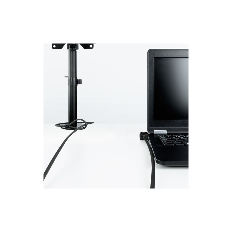 TooQ Cable de Seguridad con Llave para Portátiles 1.5 metros, Gris Oscuro