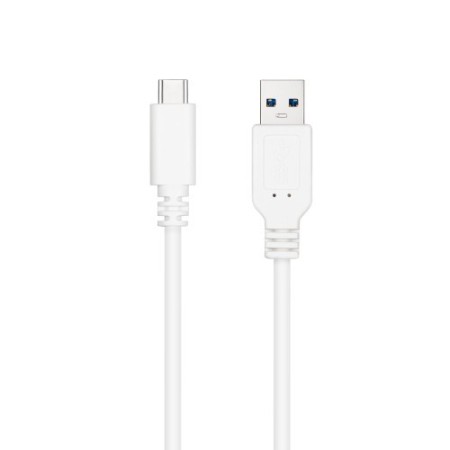 Nanocable Cable USB 3.1, Gen2 10 Gbps 3A, tipo USB-C/M-A/M, Blanco, 1.5 m