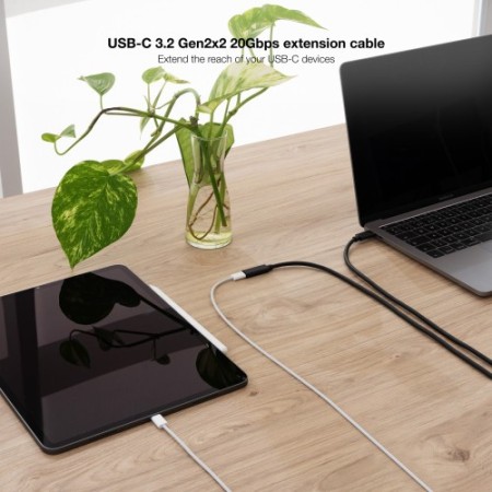 Nanocable 10.01.4501 cable USB USB 3.2 Gen 2x2 1 m USB C 20 Gbit/s 100 W Negro