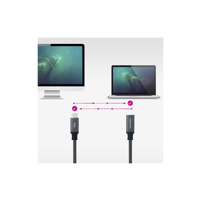 Nanocable 10.01.4501-L150-COMB cable USB USB 3.2 Gen 2x2 1,5 m USB C 20 Gbit/s 100 W Negro