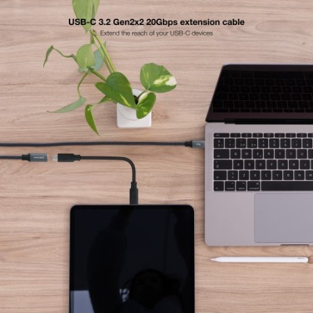 Nanocable 10.01.4501-L150-COMB cable USB USB 3.2 Gen 2x2 1,5 m USB C 20 Gbit/s 100 W Negro