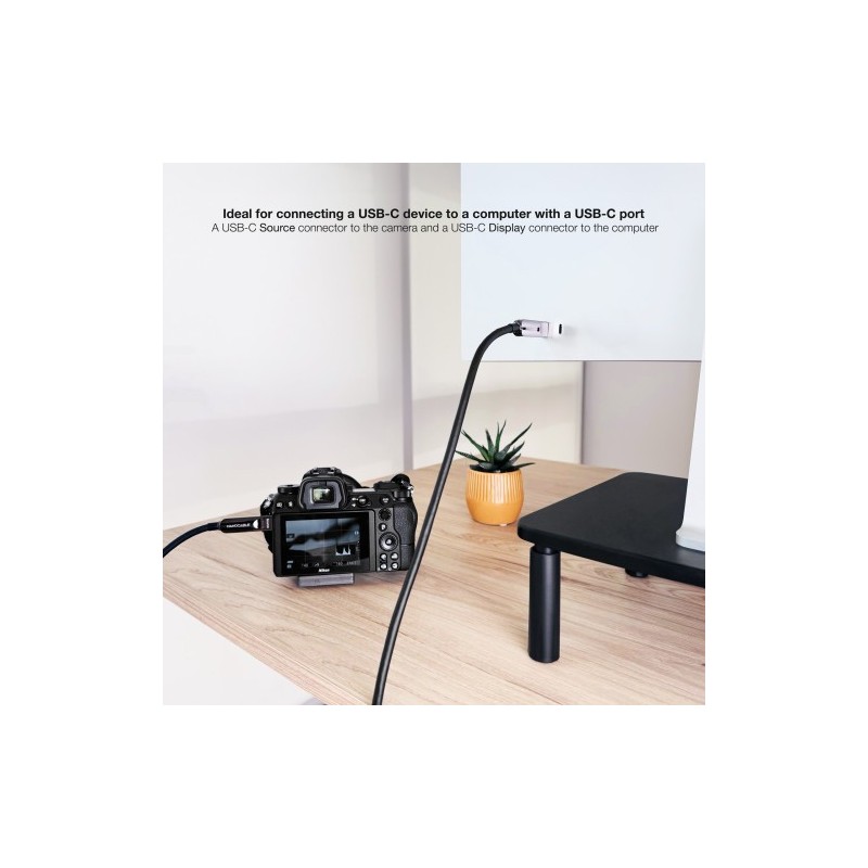 Nanocable Cable USB 3.2 Gen2x1 AOC, 60W 3A PD 10Gbps 8K@60Hz, USB-C M/M, 10m, Negro