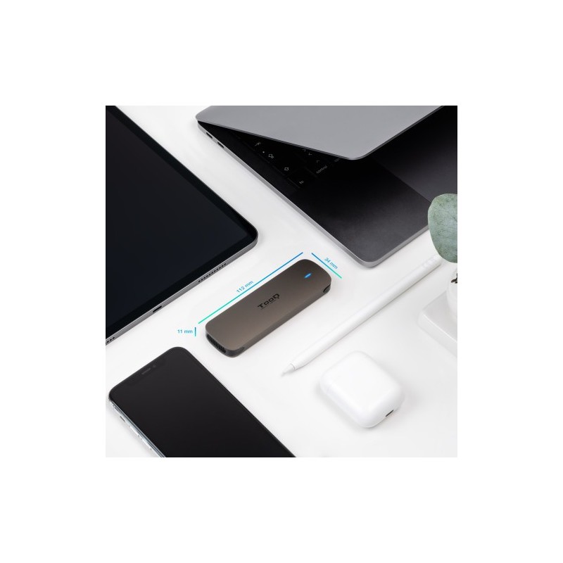 TooQ Caja Externa para SSD M.2 NGFF, Marrón