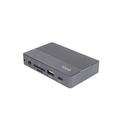 TooQ Caja externa para SSD M.2 NVMe/SATA + HUB USB-C 3.2 Gen2 con 2x USB-A 3.1 + 1x USB-A 2.0 + USB-C 3.2 Gen2 + HDMI 2.0 + RJ45