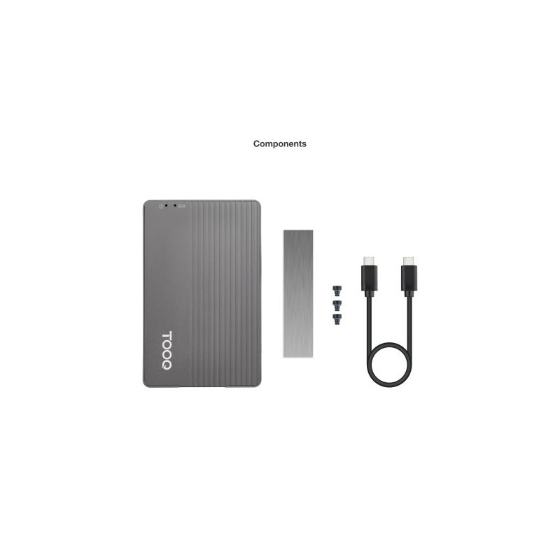 TooQ Caja externa para SSD M.2 NVMe/SATA + HUB USB-C 3.2 Gen2 con 2x USB-A 3.1 + 1x USB-A 2.0 + USB-C 3.2 Gen2 + HDMI 2.0 + RJ45