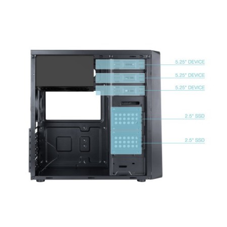 TooQ Caja Semitorre ATX “PRISMA ULTRA” Negra