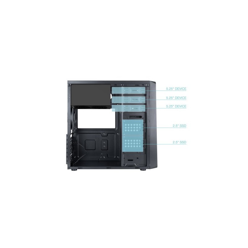 TooQ Caja Semitorre ATX “PRISMA ULTRA” Negra