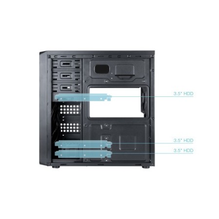 TooQ Caja Semitorre ATX “PRISMA ULTRA” Negra