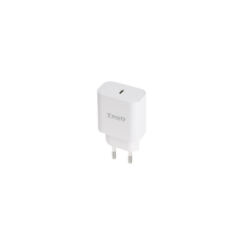 TooQ Cargador de Pared USB-C PD20W, Blanco