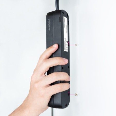 Nanocable Regleta de Enchufes con 4 Tomas, 1.4 m, Negro