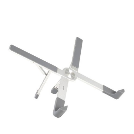 TooQ Soporte elevador plegable de aluminio para portátiles, Plata