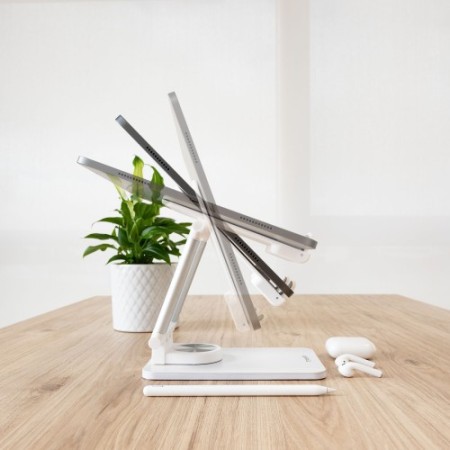 TooQ Soporte de Sobremesa Ajustable para Móvil o Tablet de hasta 12,9”