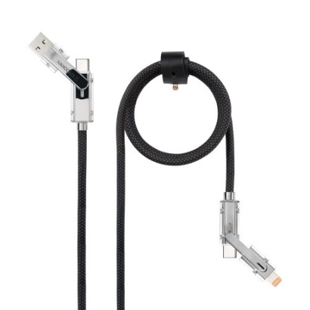 Nanocable 10.01.2601 cable USB USB 2.0 1 m USB A/USB C USB C/Lightning 27 W Negro, Gris