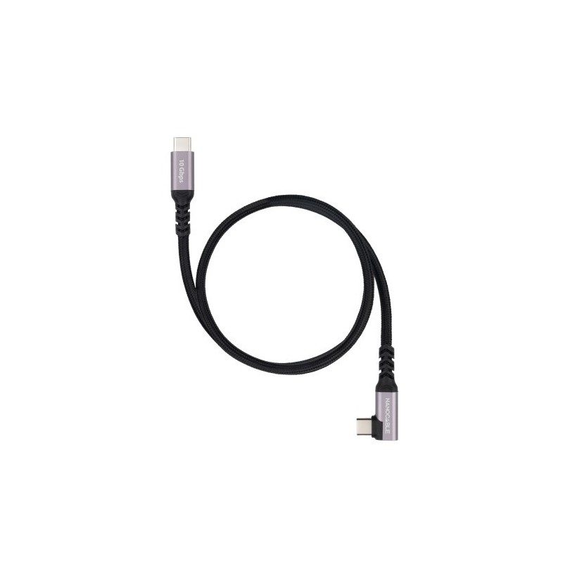 Nanocable 10.01.4700 cable USB USB 3.2 Gen 2 (3.1 Gen 2) 0,5 m USB C 10 Gbit/s 100 W Negro