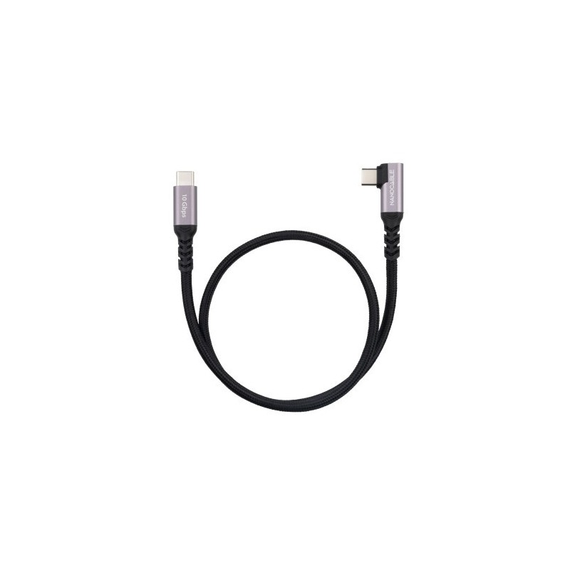 Nanocable 10.01.4700 cable USB USB 3.2 Gen 2 (3.1 Gen 2) 0,5 m USB C 10 Gbit/s 100 W Negro