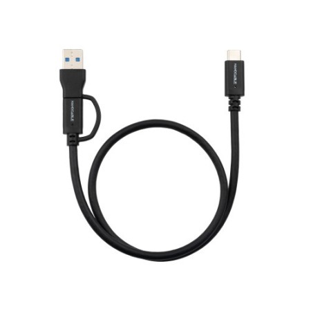 Nanocable 10.01.4802 cable USB USB 3.2 Gen 2 (3.1 Gen 2) 2 m USB A/USB C USB C 10 Gbit/s 60 W Negro