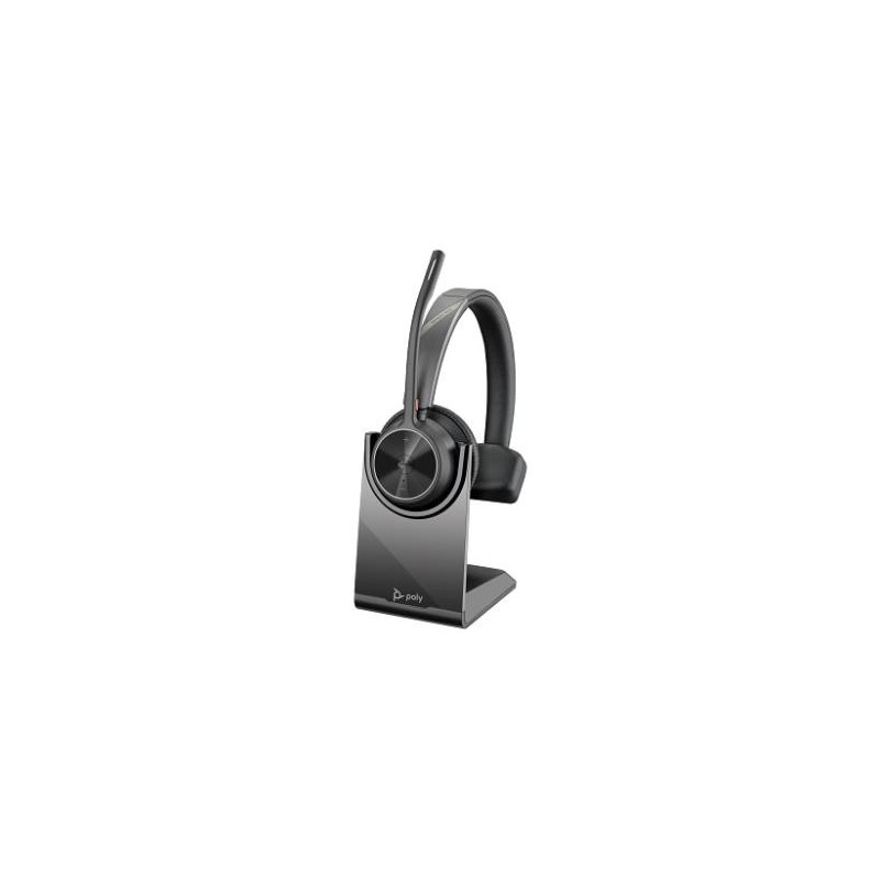 HP Poly Auriculares Poly Voyager 4310-M USB-C con certificación para Microsoft Teams + llave BT700 + soporte de carga