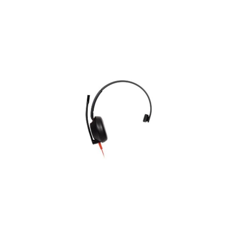 HP Poly Auriculares Poly Blackwire 5210 monaural USB-C + conector de 3,5 mm + adaptador USB-C/A