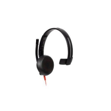 HP Poly Auriculares Poly Blackwire 5210 monaural USB-C + conector de 3,5 mm + adaptador USB-C/A
