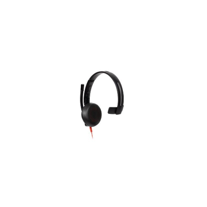 HP Poly Auriculares Poly Blackwire 5210 monaural USB-C + conector de 3,5 mm + adaptador USB-C/A