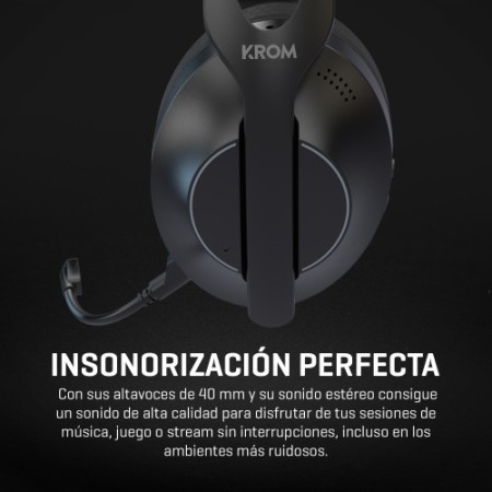Krom Phase - Wireless Auriculares Gaming Negro