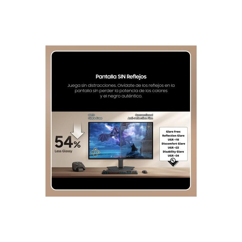 SAMSUNG MONITOR IT LS27FG500SUXEN (G50SF)/OLED/2,560 x 1,440/180HZ /FLAT /16:9