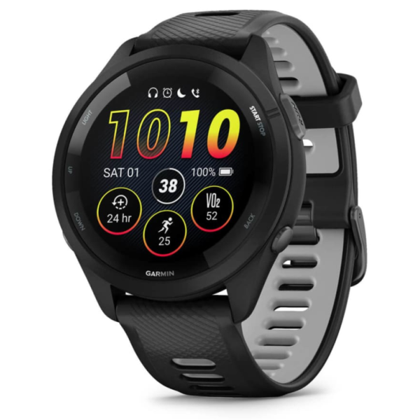Garmin Forerunner 265 3,3 cm (1.3″) AMOLED 46 mm Digital 416 x 416 Pixeles Pantalla táctil Negro Wifi GPS (satélite)
