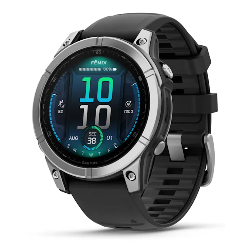 Garmin Fenix E 3,3 cm (1.3″) AMOLED 47 mm Digital 416 x 416 Pixeles Pantalla táctil Acero inoxidable Wifi GPS (satélite)