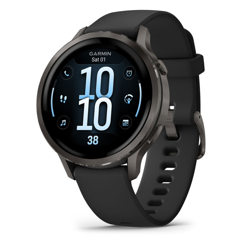 Garmin Venu 4 3,05 cm (1.2″) AMOLED 41 mm Digital 390 x 390 Pixeles Pantalla táctil Negro Wifi GPS (satélite)