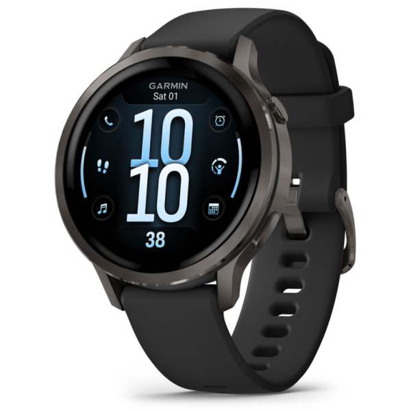 Garmin Venu 4 3,05 cm (1.2″) AMOLED 41 mm Digital 390 x 390 Pixeles Pantalla táctil Negro Wifi GPS (satélite)