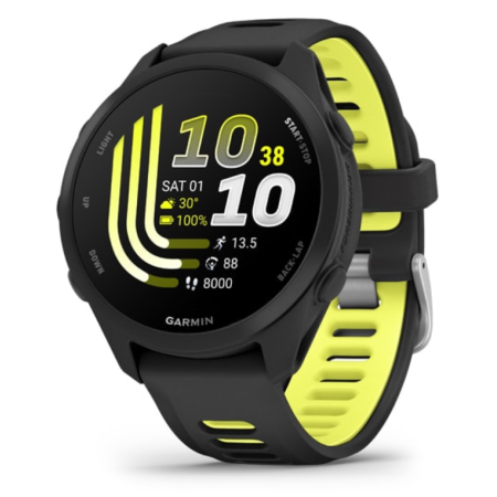 Garmin Forerunner 170 3,05 cm (1.2″) AMOLED 30 mm Digital 390 x 390 Pixeles Pantalla táctil Negro GPS (satélite)