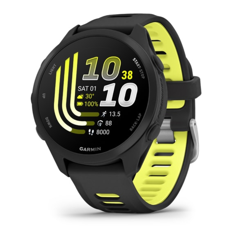 Garmin Forerunner 170 3,05 cm (1.2″) AMOLED 30 mm Digital 390 x 390 Pixeles Pantalla táctil Negro GPS (satélite)