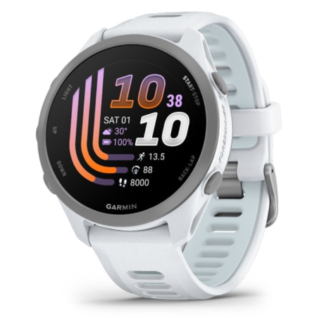 Garmin Forerunner 170 3,05 cm (1.2″) AMOLED 30 mm Digital 390 x 390 Pixeles Pantalla táctil Blanco GPS (satélite)