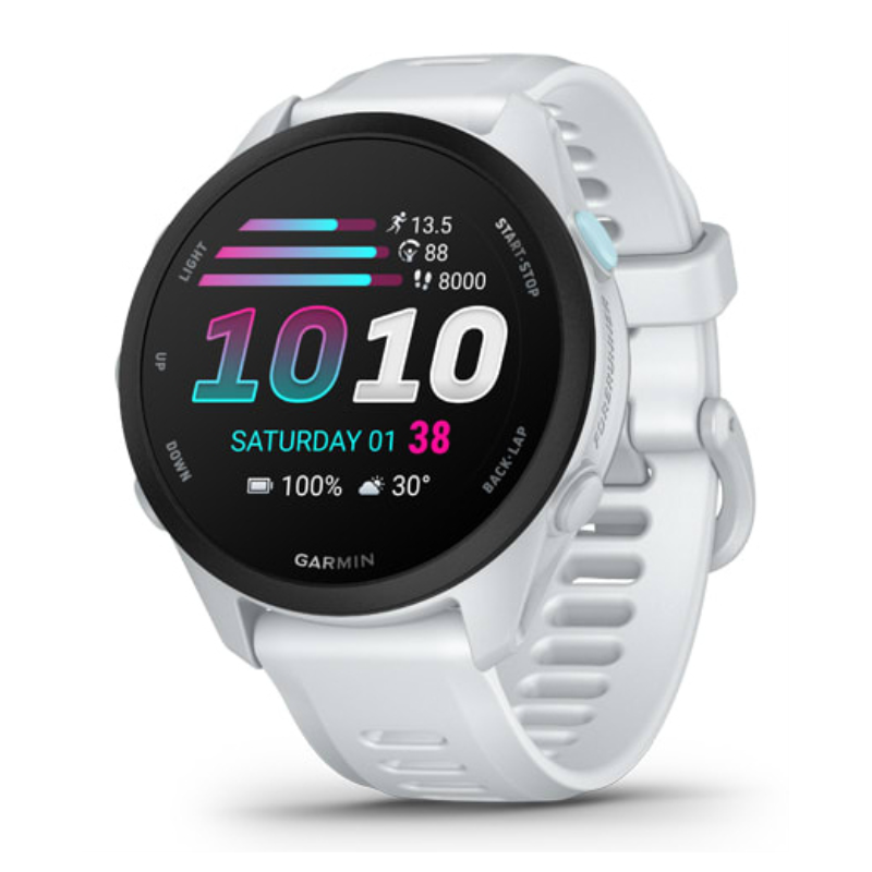 Garmin Forerunner 70 3,05 cm (1.2″) AMOLED 43 mm Digital 390 x 390 Pixeles Pantalla táctil Blanco GPS (satélite)